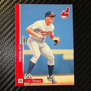 JIM THOME 1996 DONRUSS LEAF PREFERRED #57 CLEVELAND INDIANS BASEBALL CARD - HOF